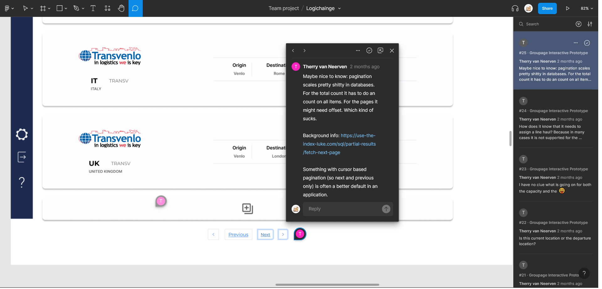 Stakeholders Feedback: pagination